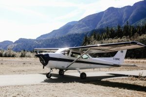 A grounded Cessna 172